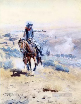 Indios americanos Painting - Señalando el sendero 1905 Charles Marion Russell Indios Americanos